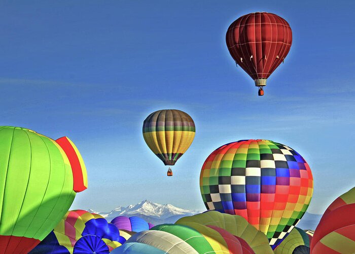 Colorado Greeting Card featuring the photograph Ballooning Above Longs Peak by Scott Mahon