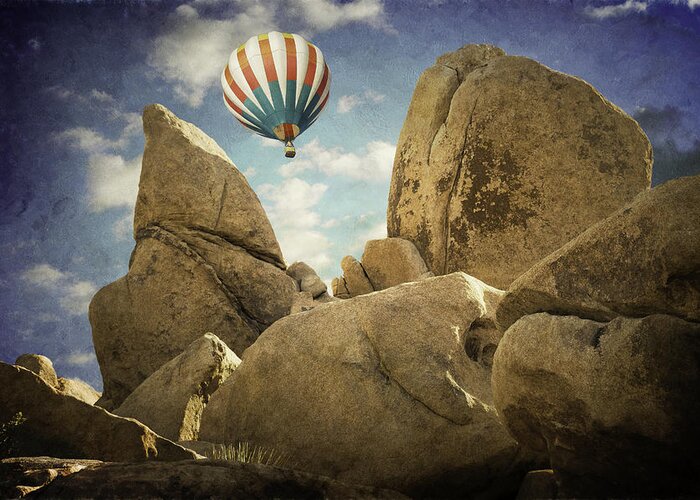 Boulders Greeting Card featuring the photograph Ballooning in Joshua Tree by Sandra Selle Rodriguez