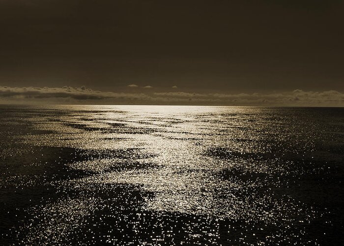 Sepia Tone Greeting Card featuring the photograph Baltic Sea. by Terence Davis