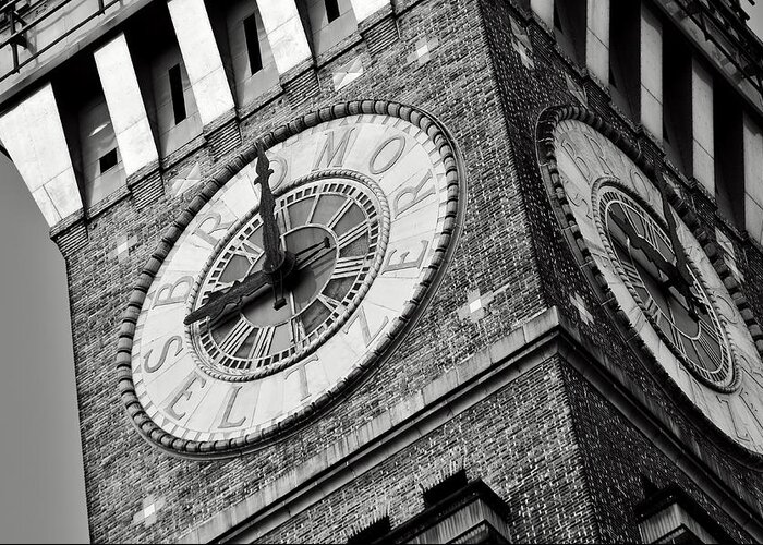 Baltimore Greeting Card featuring the photograph Baltimore Clock Tower by La Dolce Vita