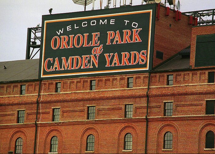 America Greeting Card featuring the photograph Baltimore Orioles Park at Camden Yards by Frank Romeo