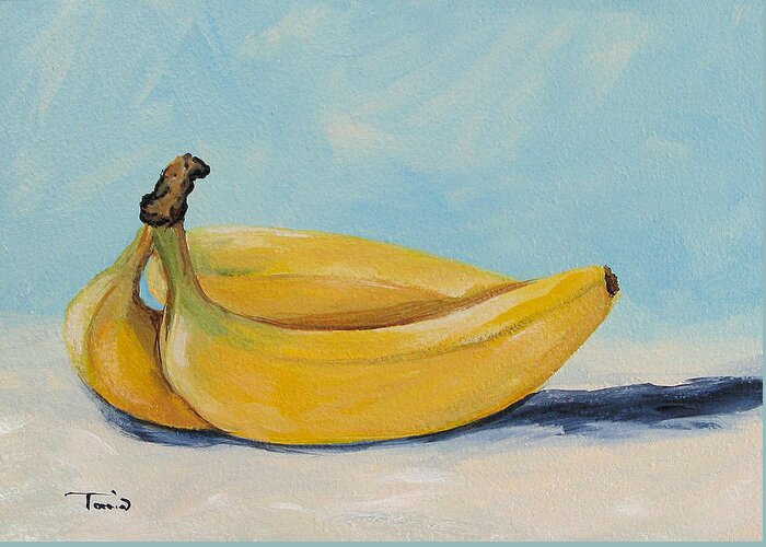 Banana Greeting Card featuring the painting Bananas by Torrie Smiley