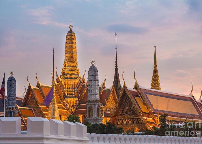 Bangkok Greeting Card featuring the photograph Bangkok Wat Phra Keaw by Didier Marti