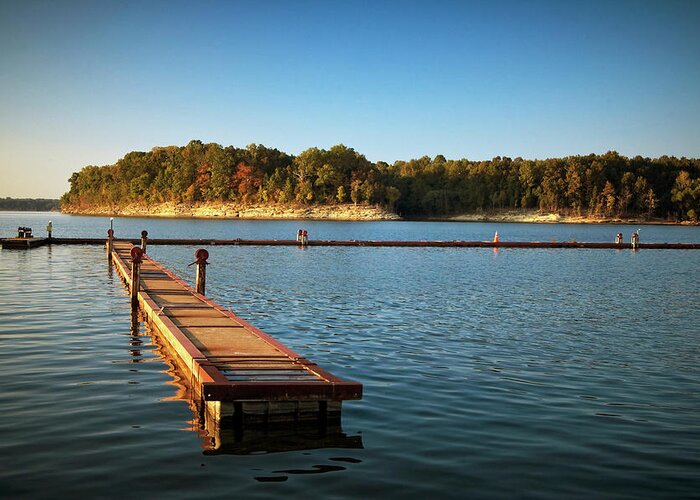 Barren Greeting Card featuring the photograph Barren River Lake Dock by Amber Flowers