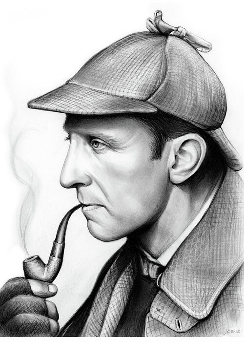 Hollywood Greeting Card featuring the drawing Peter Cushing by Greg Joens