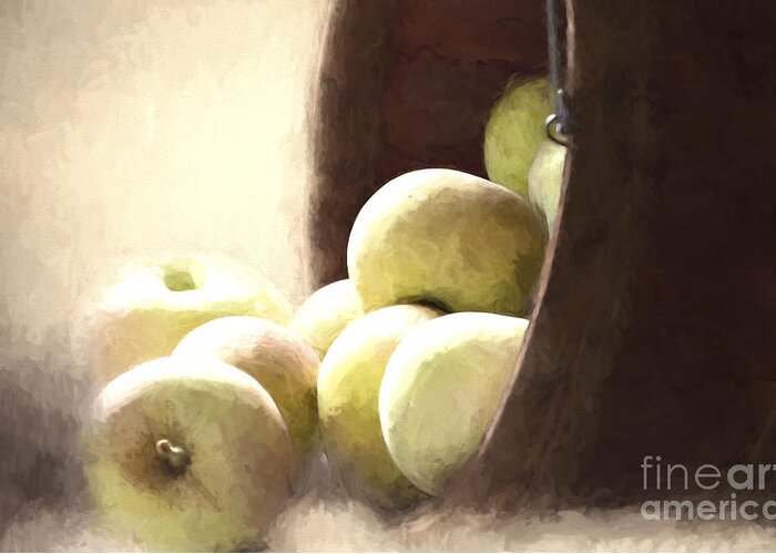 Apples Greeting Card featuring the photograph Basket of Apples by Pam Holdsworth