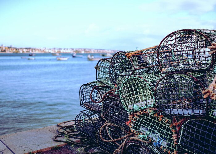 Cascais Greeting Card featuring the photograph Basket Traps by Nisah Cheatham