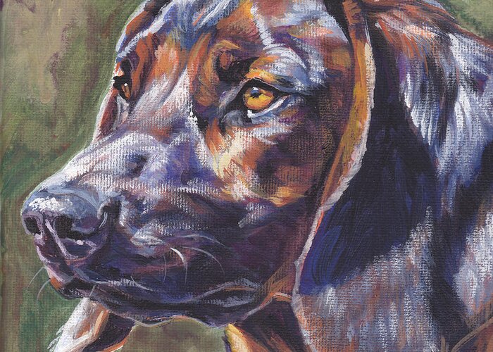 Bavarian Mountain Dog Greeting Card featuring the painting Bavarian Mountain dog by Lee Ann Shepard
