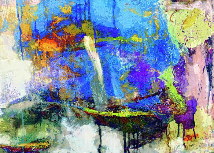 Abstraction Greeting Card featuring the painting Bayou Teche by Dominic Piperata