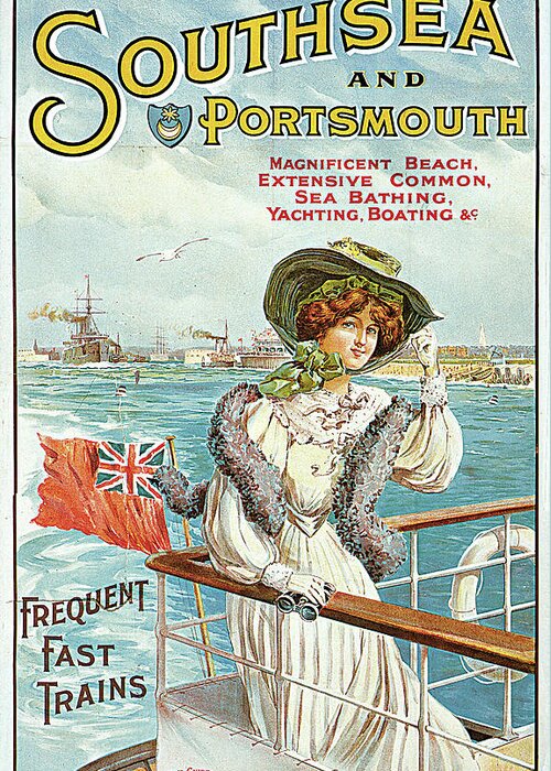 Southsea And Portsmouth Greeting Card featuring the photograph Southsea and Portsmouth #1 by John Hutton Walker