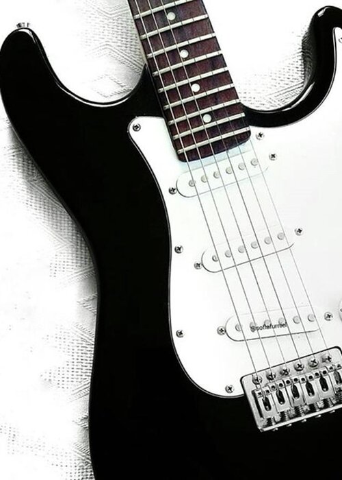Guitar Greeting Card featuring the photograph Electric Guitar by Jul V
