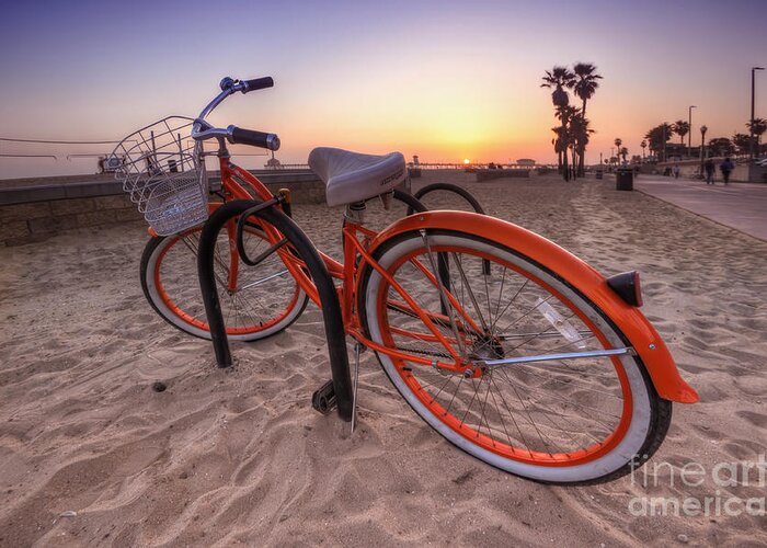 Yhun Suarez Greeting Card featuring the photograph Beach Bike by Yhun Suarez