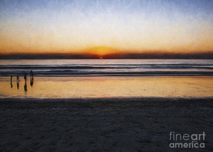 Fine Art Photography Greeting Card featuring the photograph Beach Family ... by Chuck Caramella