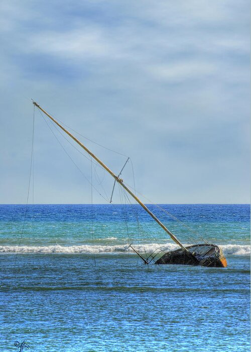 Sail Boat Greeting Card featuring the photograph Beached In Lahaina by Arthur Fix