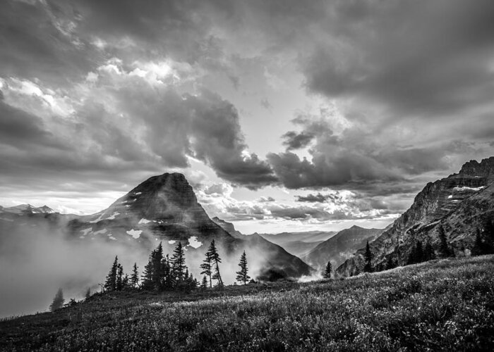 Glacier National Park Greeting Card featuring the photograph Bearhat Mystique by Adam Mateo Fierro