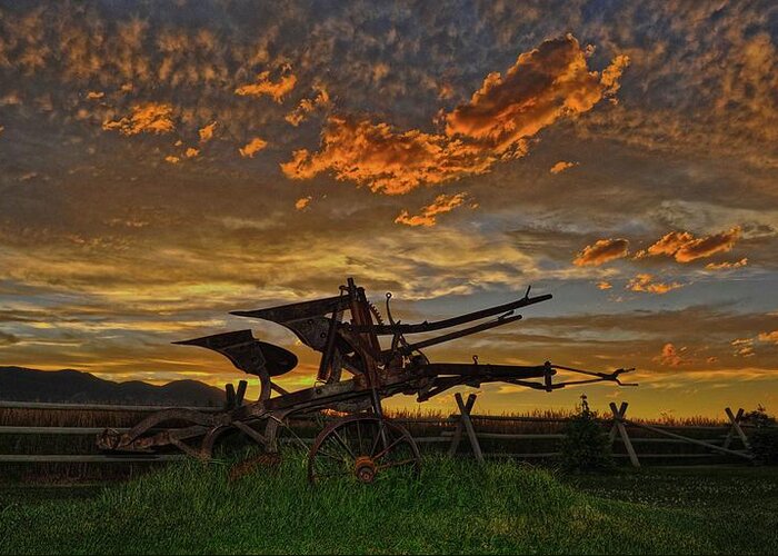 Sunset Greeting Card featuring the photograph Beartooth Plow by Amanda Smith
