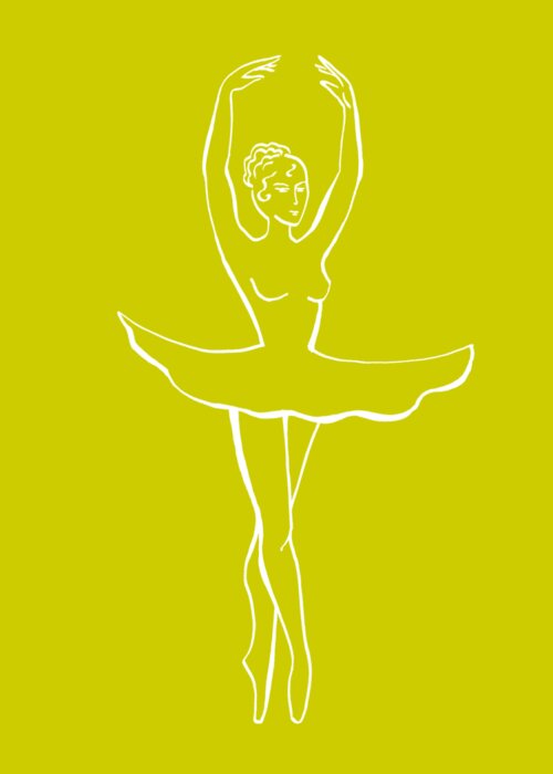 Ballerina Greeting Card featuring the painting Beautiful Dance Lines by Irina Sztukowski