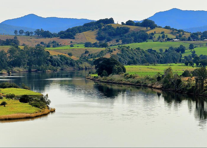 Manning River Taree Australia Greeting Card featuring the photograph Beautiful Manning River 06663. by Kevin Chippindall