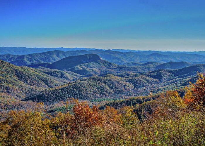 Blue Ridge Parkway Greeting Card featuring the photograph Beautiful view by Jane Luxton