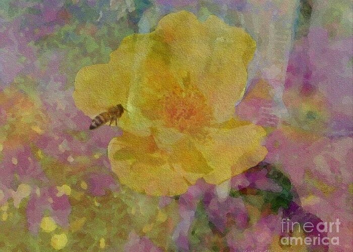 Photography Greeting Card featuring the photograph Bee Good or Bee Careful by Kathie Chicoine