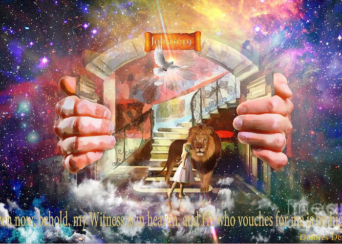King Jesus Greeting Card featuring the digital art Behold by Dolores Develde