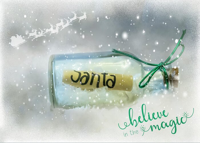 Bottle Greeting Card featuring the photograph Believe by Cathy Kovarik