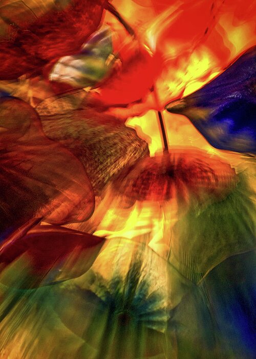 Las Vegas Greeting Card featuring the photograph Bellagio Ceiling Sculpture Abstract by Stuart Litoff