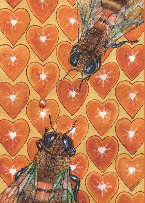 Bee Greeting Card featuring the painting Beloved by Catherine G McElroy