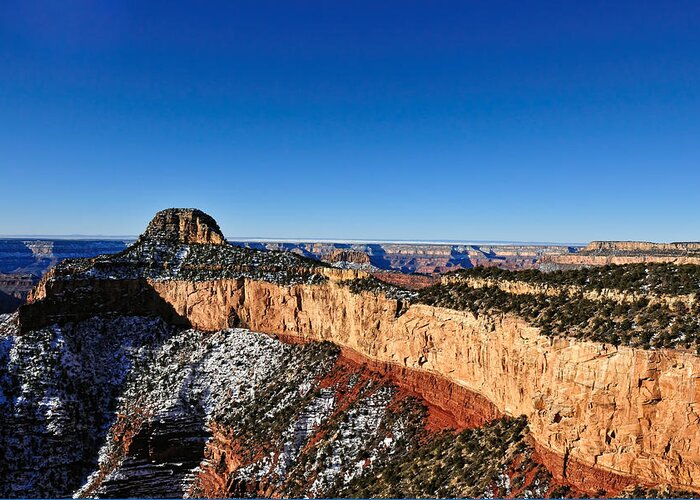 Grand Greeting Card featuring the photograph Below the Rim by Tom Dowd