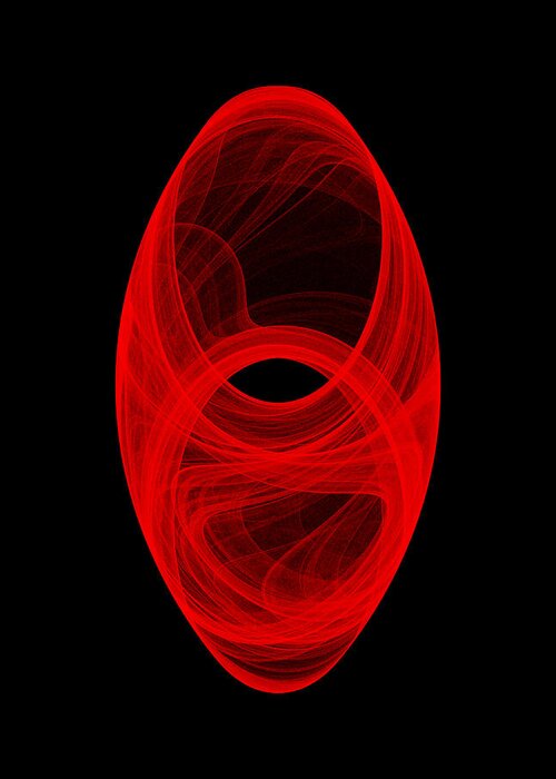 Strange Attractor Greeting Card featuring the digital art Bends All Around I by Robert Krawczyk