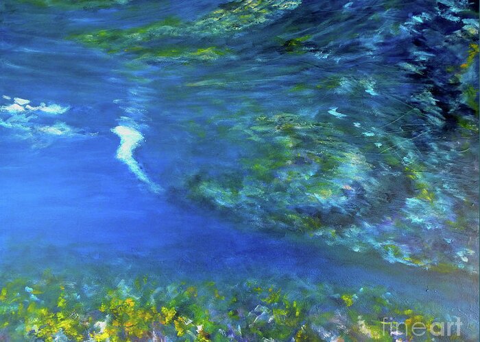 Ocean Greeting Card featuring the painting Beneath the Sea by Jackie Sherwood