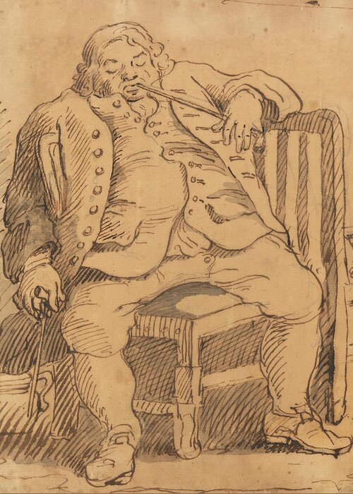 William Hogarth Greeting Card featuring the drawing Benjamin Read by William Hogarth