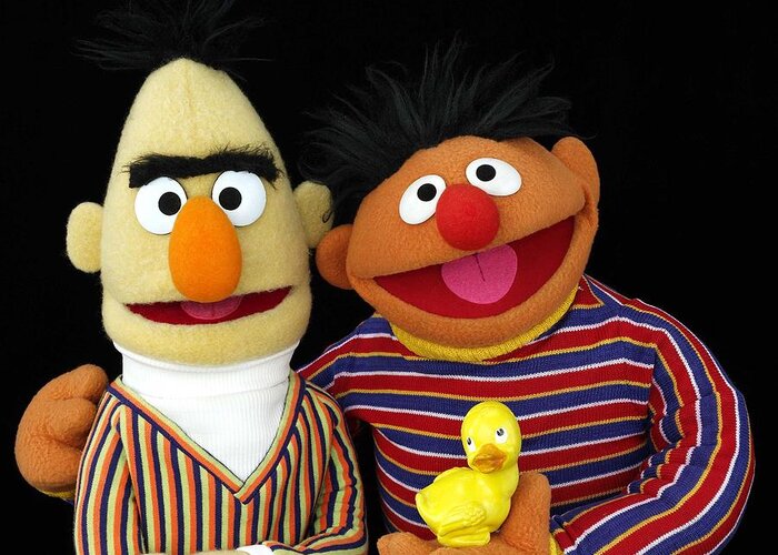 Bert Greeting Card featuring the photograph Bert and Ernie by Sesame Street