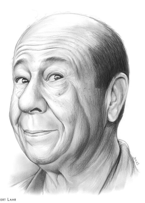 Celebrities Greeting Card featuring the drawing Bert Lahr by Greg Joens