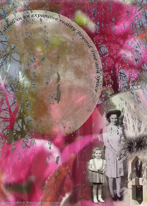 Old Photos Greeting Card featuring the photograph Beyond Time and Space by Feather Redfox