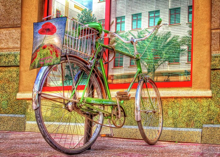 Florida Greeting Card featuring the photograph Bicycle Art by Debra and Dave Vanderlaan