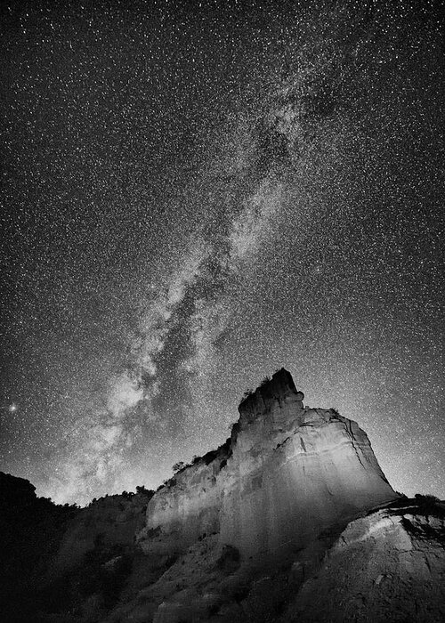 Caprock Canyons State Park Greeting Card featuring the photograph Big and Bright in Black and White by Stephen Stookey