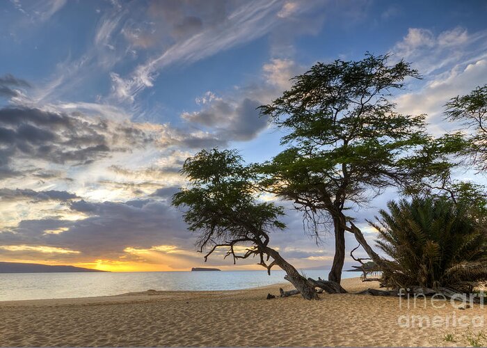 Big Beach Greeting Card featuring the photograph Big Beach Maui Hawaii Sunset by Dustin K Ryan