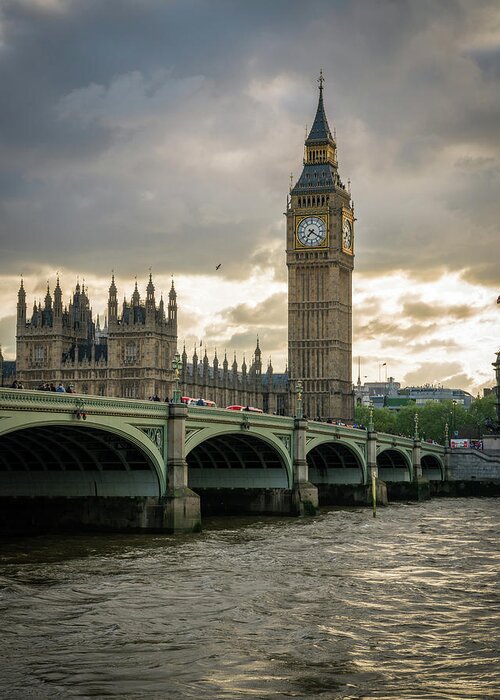 London Greeting Card featuring the photograph Big Ben at Sunset by James Udall