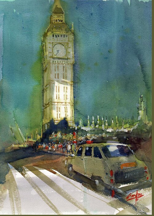 London Greeting Card featuring the painting Big Ben by Gaston McKenzie