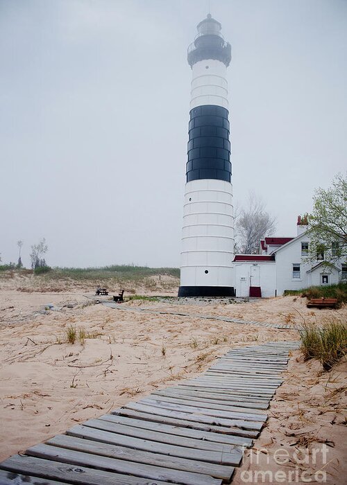 Big Sable Point Light Greeting Card featuring the photograph Big Sable Point Light by Rich S