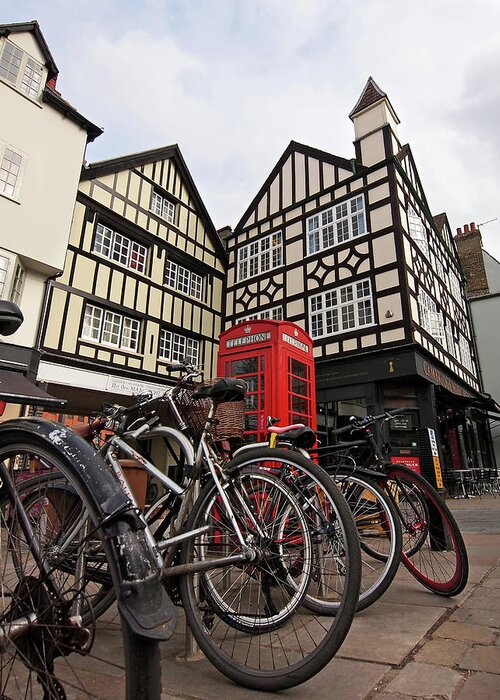Bicycle Greeting Card featuring the photograph Bikes Galore in Cambridge by Gill Billington