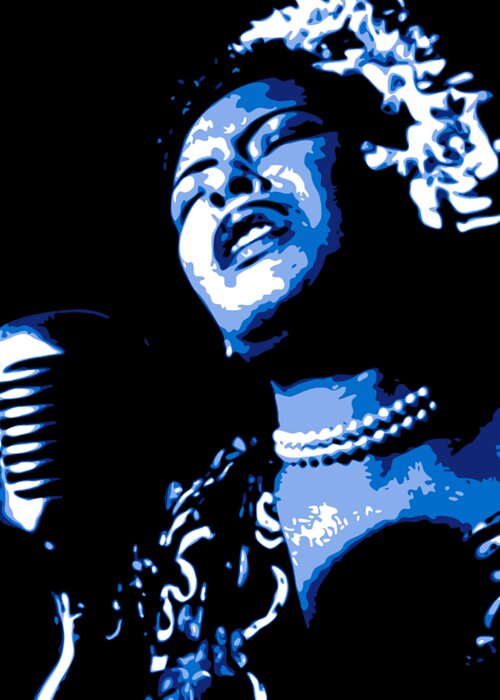 Billie Holiday Greeting Card featuring the digital art Billie Holiday by DB Artist