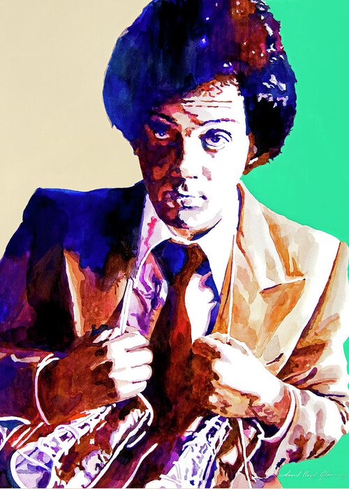 Billy Joel Greeting Card featuring the painting Billy Joel - New York State of Mind by David Lloyd Glover