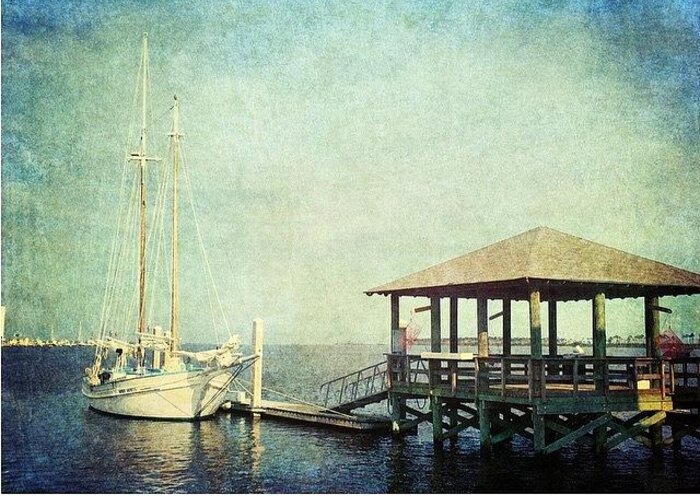 Water Greeting Card featuring the photograph Biloxi, Mississippi #biloxi by Joan McCool