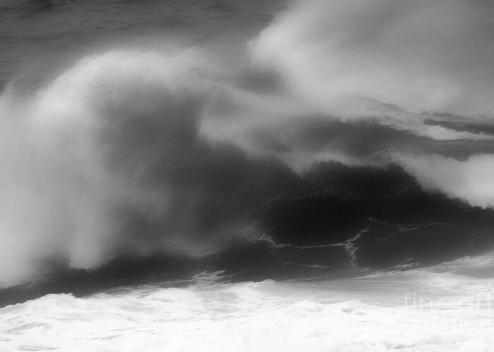 Black And White Greeting Card featuring the photograph Black And White Ocean Blur by Adam Jewell