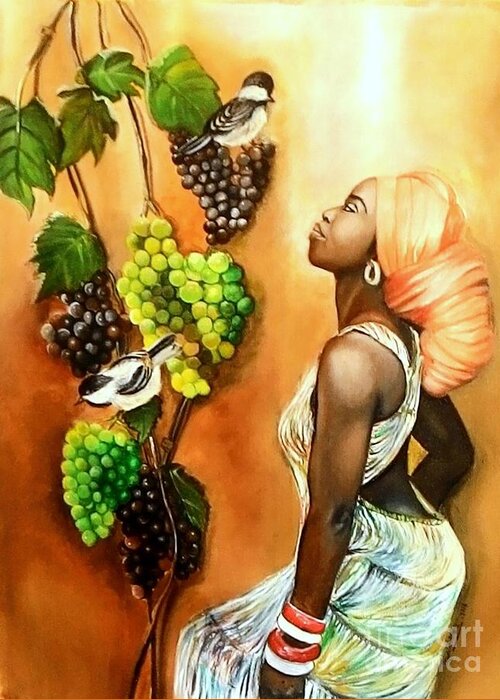 Women Greeting Card featuring the painting Black Beauty003 by Payal Tripathi