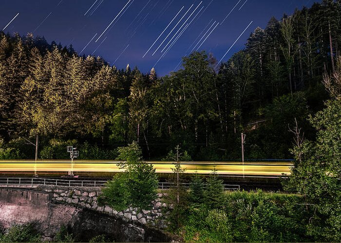 Baiersbronn Greeting Card featuring the photograph Black Forest Train - Baiersbronn, Germany - Travel photography by Giuseppe Milo