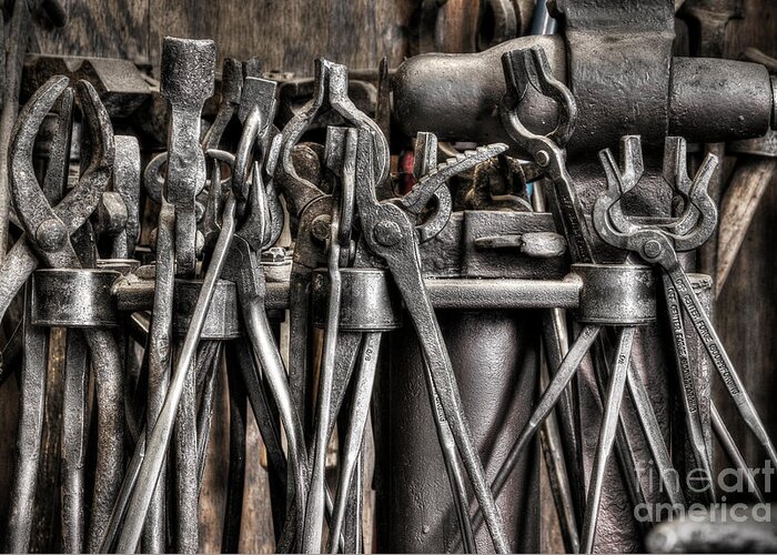 Tools Greeting Card featuring the photograph Blacksmith Tools by Mike Eingle