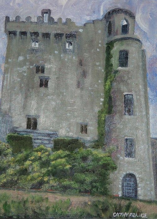 Landscape Greeting Card featuring the painting Blarney Castle by Cathy France